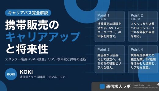 携帯販売のキャリアアップと将来性【経験者が描くキャリアパス】