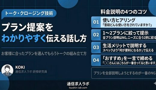 携帯販売でプラン提案をわかりやすく伝える話し方