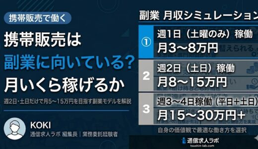 携帯販売は副業に最適？月いくら稼げるか経験者が解説