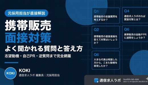 携帯販売の面接対策｜よく聞かれる質問と答え方を採用担当が解説