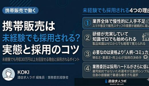 携帯販売は未経験でも採用される？実態と採用のコツ