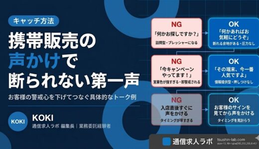 携帯販売の声かけで断られない第一声の作り方【キャッチ方法】