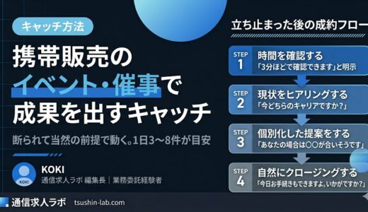 携帯販売のイベント・催事で成果を出すキャッチの方法