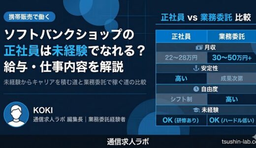 ソフトバンクショップの正社員は未経験でなれる？給与・仕事内容を解説