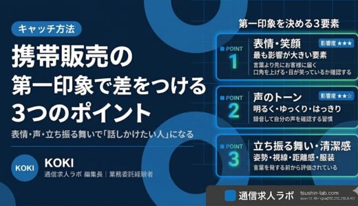 携帯販売の第一印象で差をつける3つのポイント【接客の入り口】