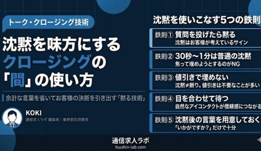 携帯販売で沈黙を味方にするクロージングの「間」の使い方