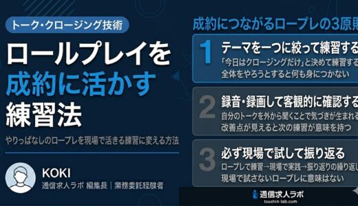 携帯販売でロールプレイを成約に活かす練習法