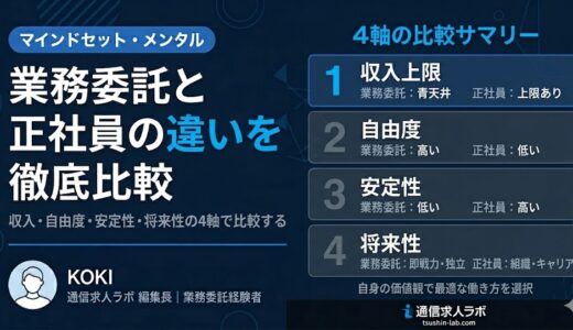 携帯販売の業務委託と正社員の違いを徹底比較