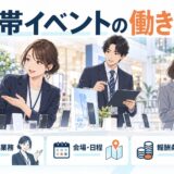 携帯イベントの担当業務、会場と日程、報酬条件を確認する