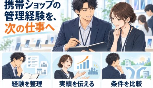 携帯ショップのエリアマネージャーから転職するには？経験の伝え方と求人の選び方