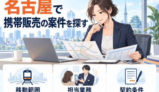 名古屋で携帯販売の業務委託を探す経験者へ｜移動・報酬・契約の確認ポイント