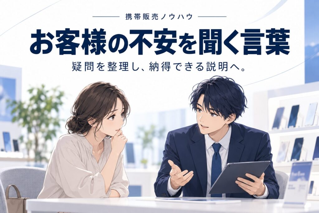 携帯販売でお客様の不安を取り除くクロージングの言葉