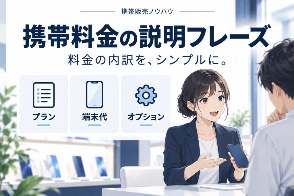 携帯販売の料金説明で使えるわかりやすいフレーズ集