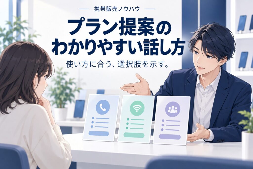 携帯販売でプラン提案をわかりやすく伝える話し方
