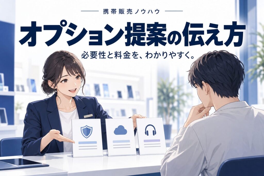 携帯販売のオプション提案|必要性と料金を伝えるコツ