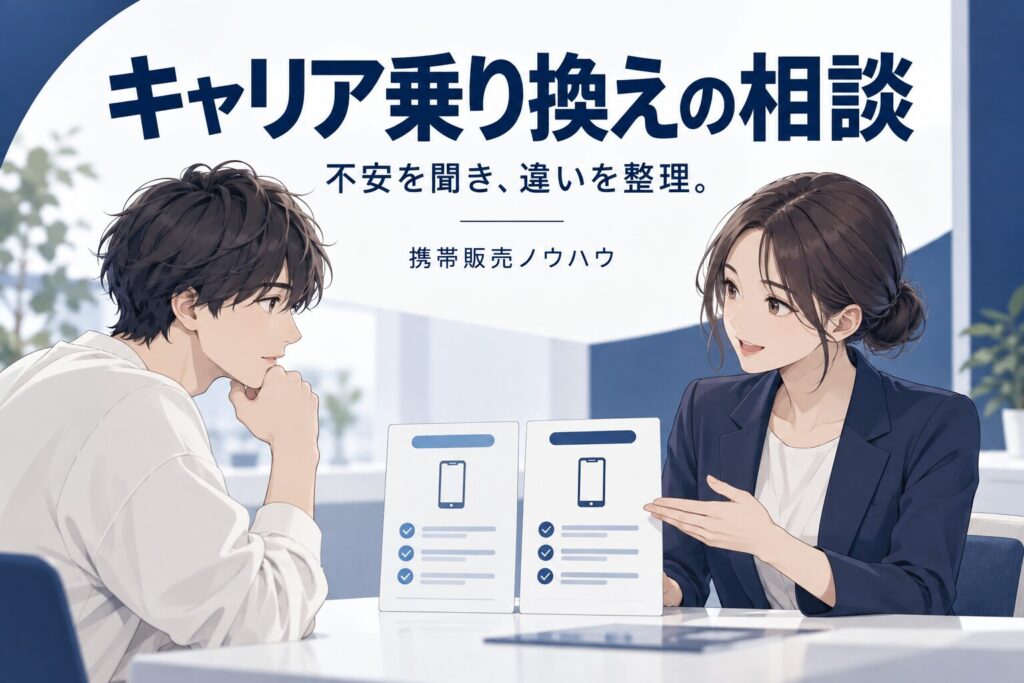 携帯販売のキャリア乗り換え提案|不安を整理するトーク術