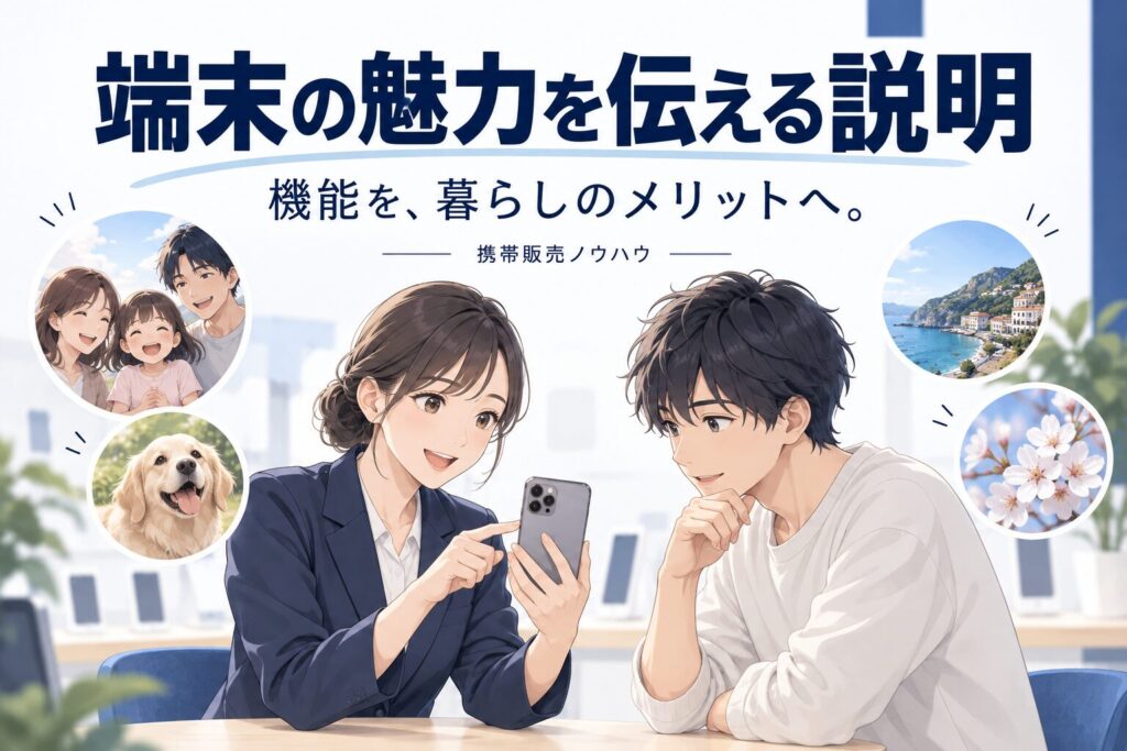 携帯販売で端末の魅力を伝える商品説明トーク術