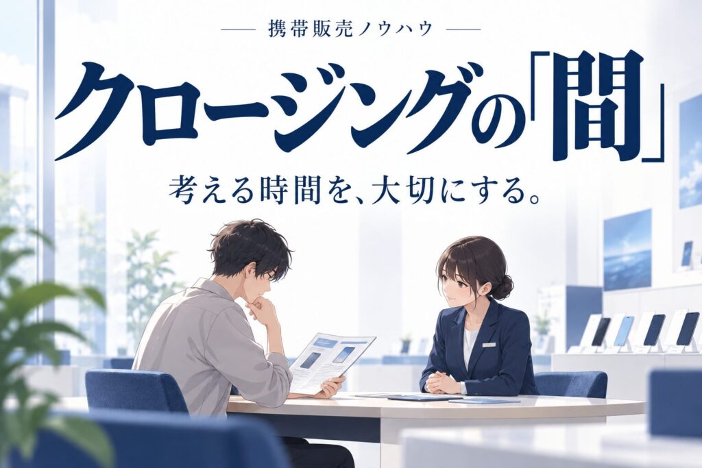 携帯販売で沈黙を味方にするクロージングの「間」の使い方