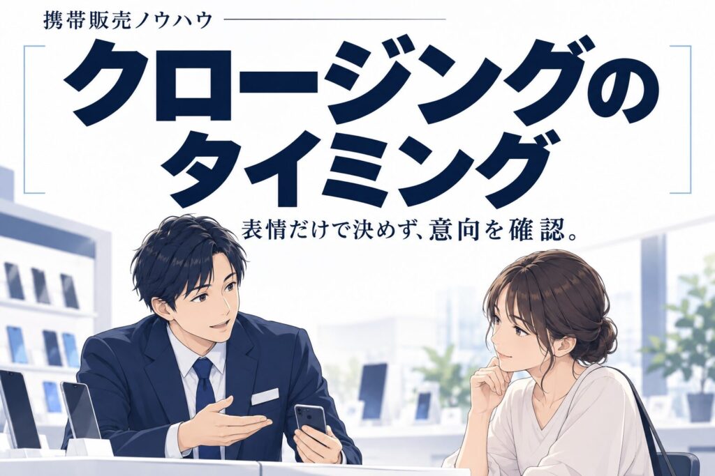 携帯販売でお客様の表情・態度から成約タイミングを読む方法