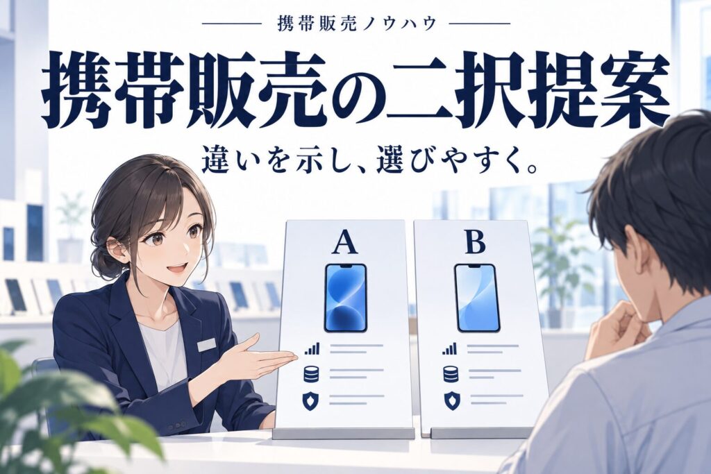携帯販売でYESを引き出す「二択提案」のトーク術