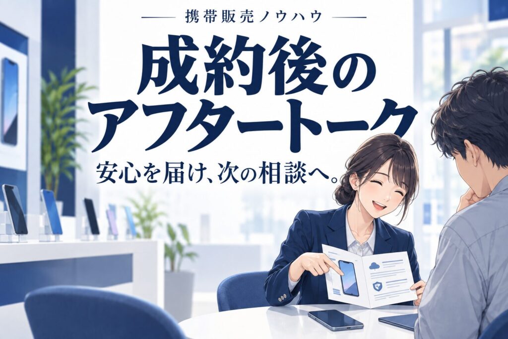 携帯販売でリピート客・紹介客を作るアフタートーク