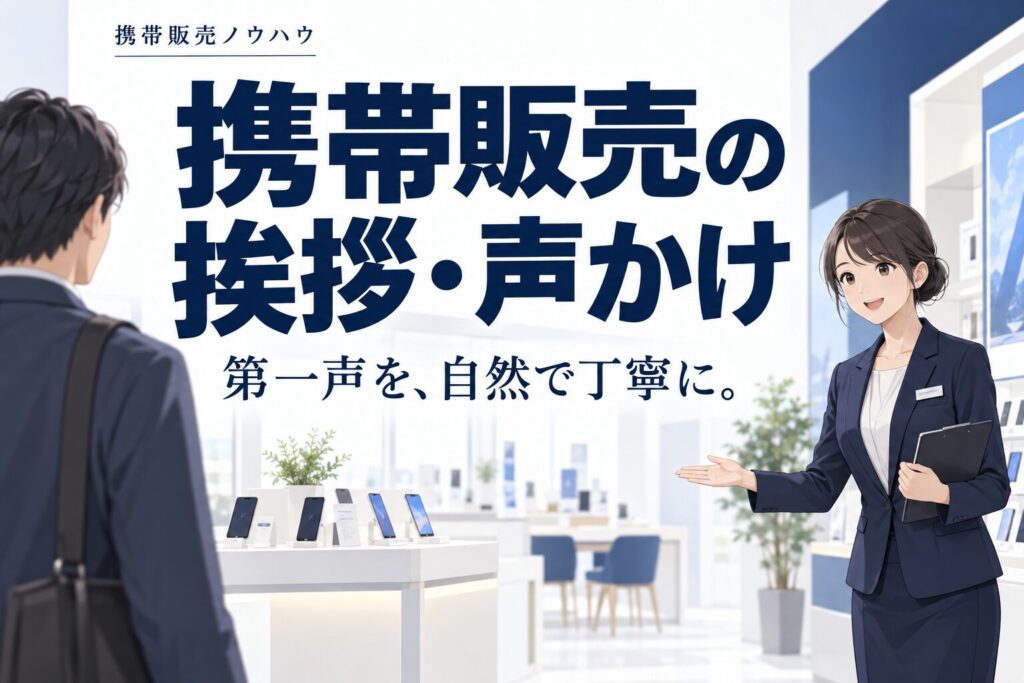 携帯販売で第一声から成約率を上げる挨拶・声かけの技術