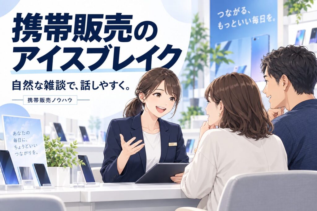 携帯販売でお客様との距離を縮める雑談・アイスブレイクの技術