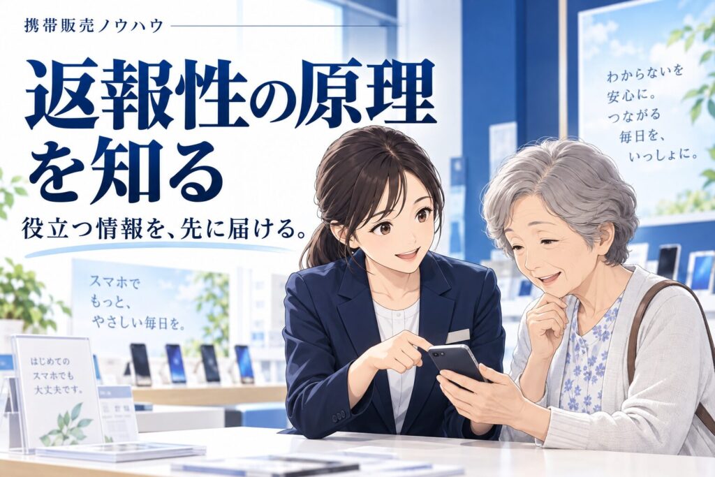 携帯販売で使える「返報性の原理」の活用法