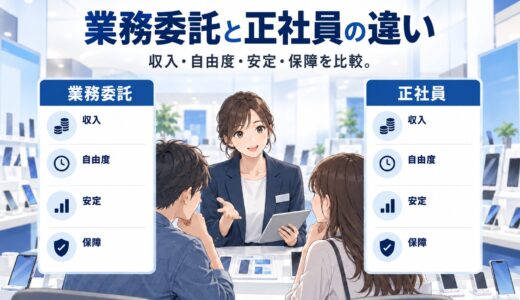 携帯販売の業務委託と正社員の違いを徹底比較