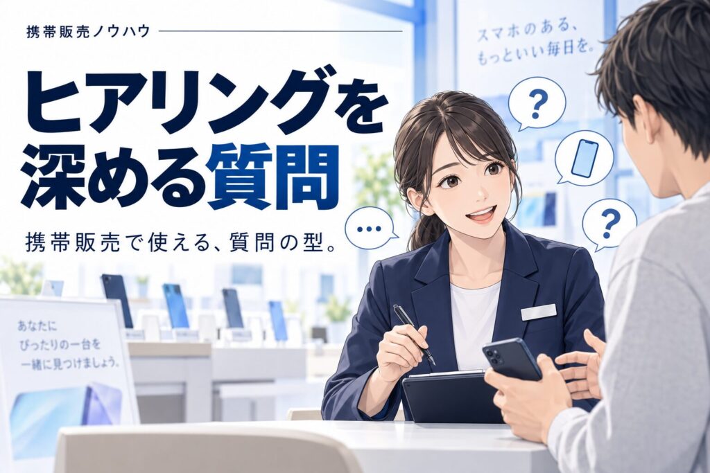 携帯販売でヒアリングを深める「質問の型」完全ガイド