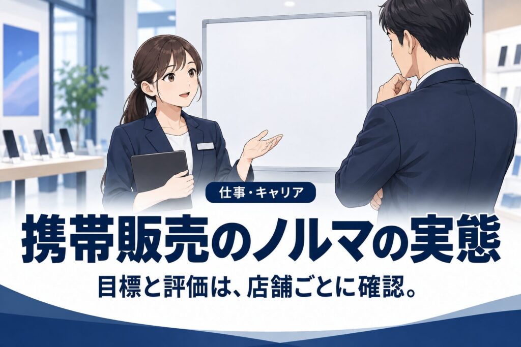 携帯販売のノルマは本当にきつい?実態と店ごとの差