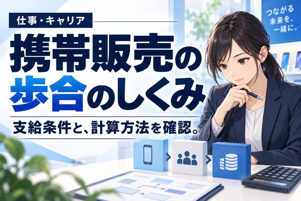 携帯販売のインセンティブ（歩合）の仕組みと相場