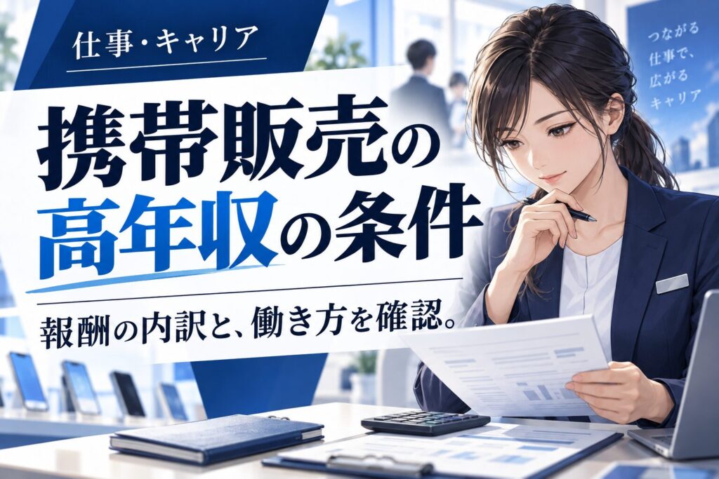 携帯販売の年収1000万は本当?到達できる人の条件と内訳