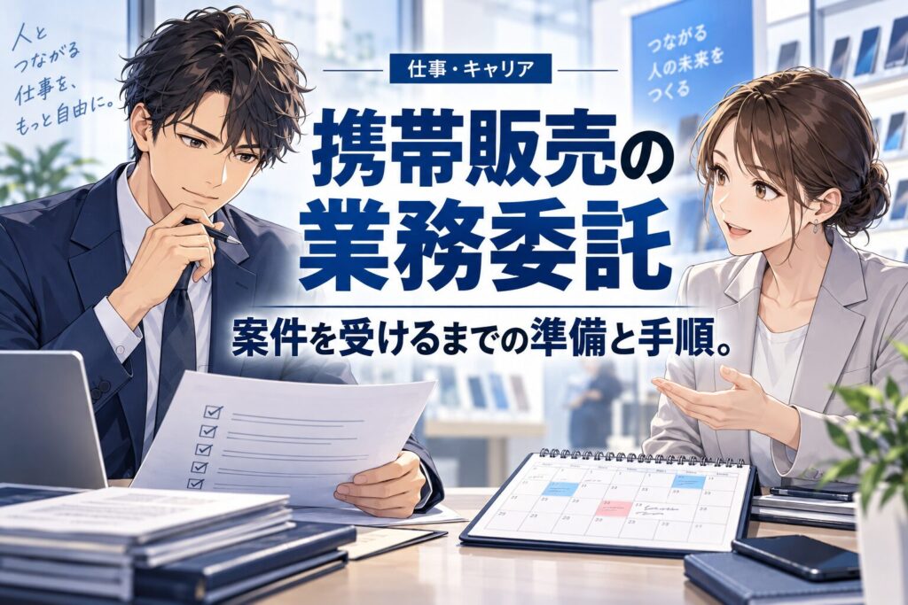 携帯販売の業務委託の始め方【個人で案件を受けるには】