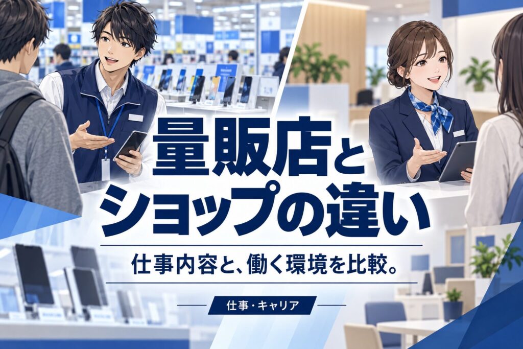 家電量販店とキャリアショップの携帯販売はどう違う?