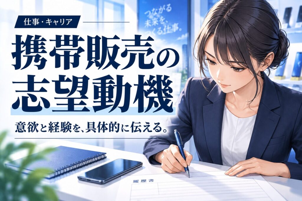 携帯販売の志望動機の書き方【未経験/経験者・例文付き】