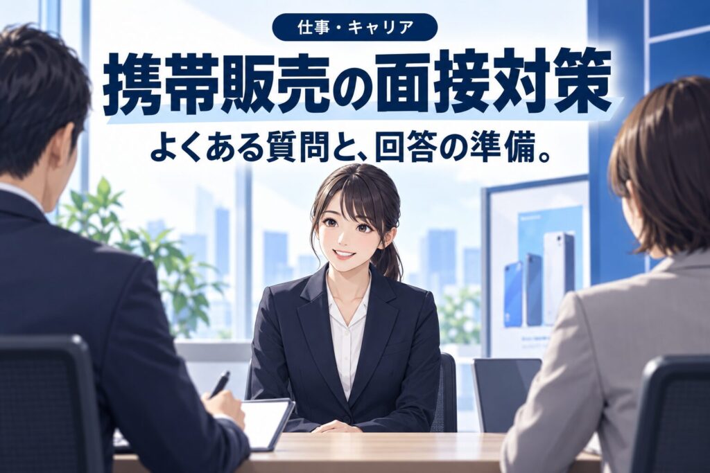 携帯販売の面接でよく聞かれる質問と回答例