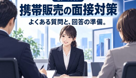 携帯販売の面接でよく聞かれる質問と回答例