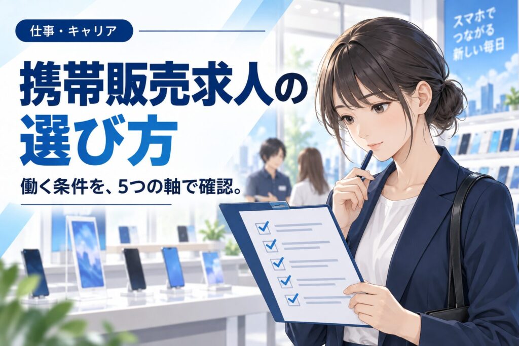 携帯販売の求人の選び方と見るべきポイント