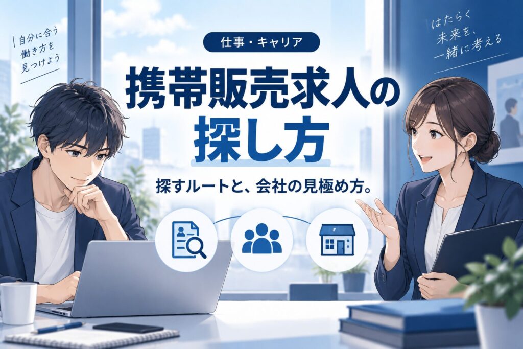 携帯販売の求人の探し方と”稼げる会社”の見分け方
