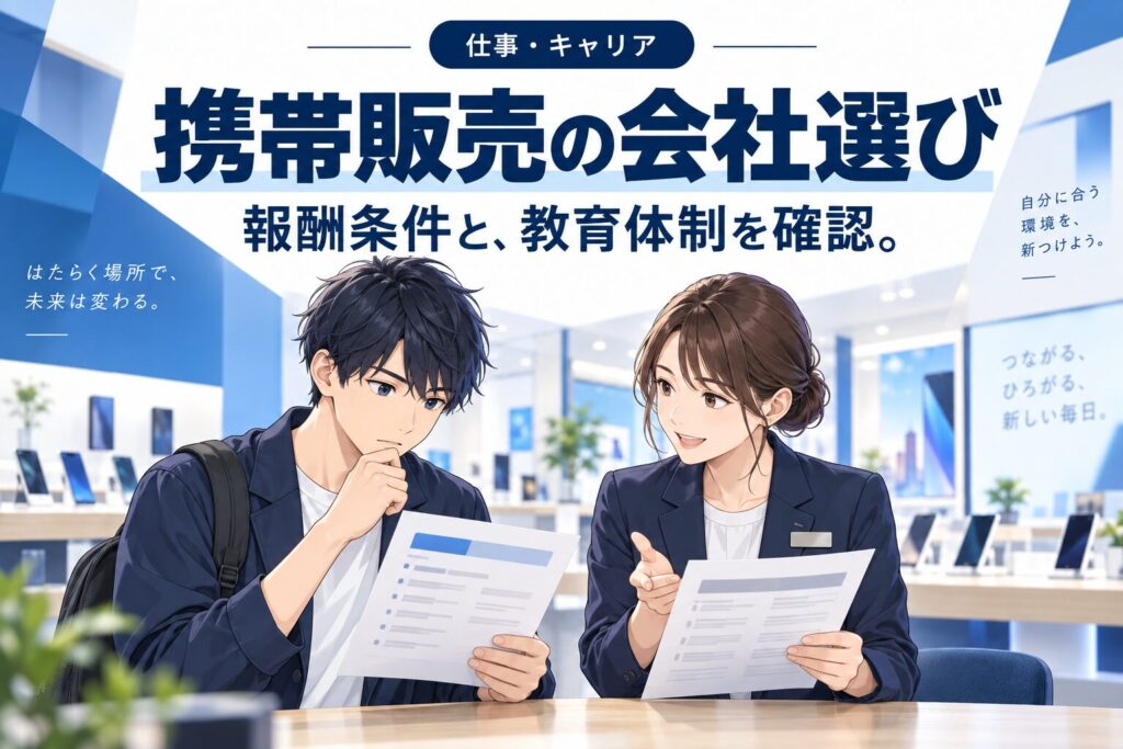 携帯販売で稼げる会社の特徴【条件の見るべき点】