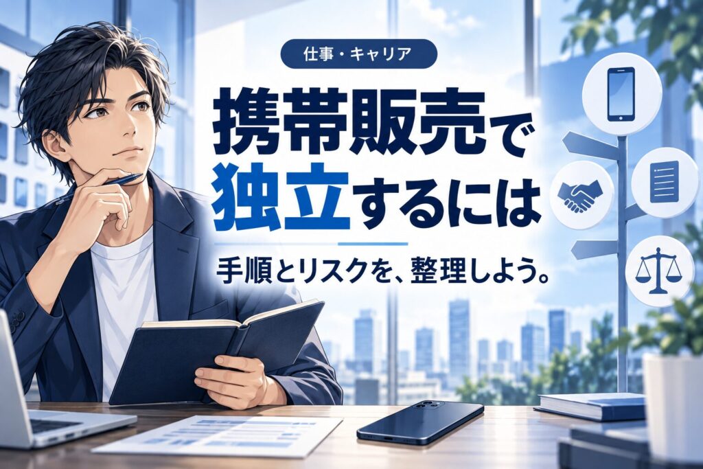 携帯販売の業務委託で独立する手順とリスク