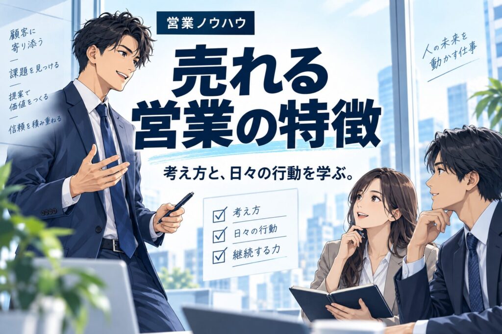 売れる営業マンの特徴10選|売れない人との違い