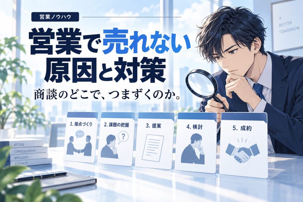 営業で売れない原因と抜け出す具体策