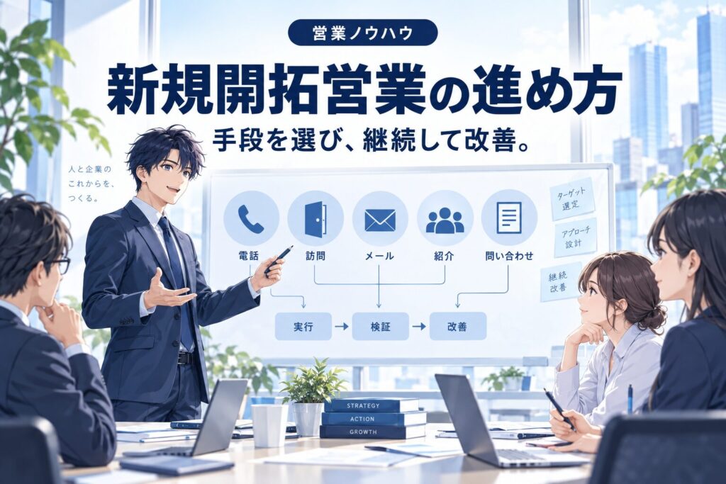新規開拓営業の方法まとめ|成果が出る進め方