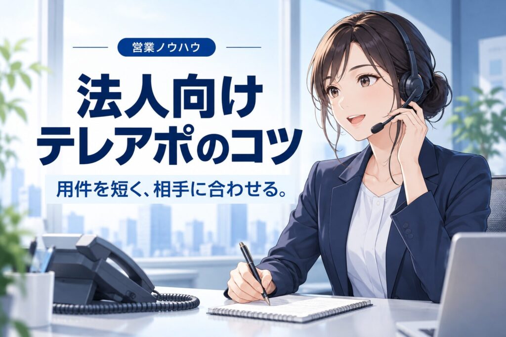 テレアポのコツ【BtoB】アポが取れる話し方