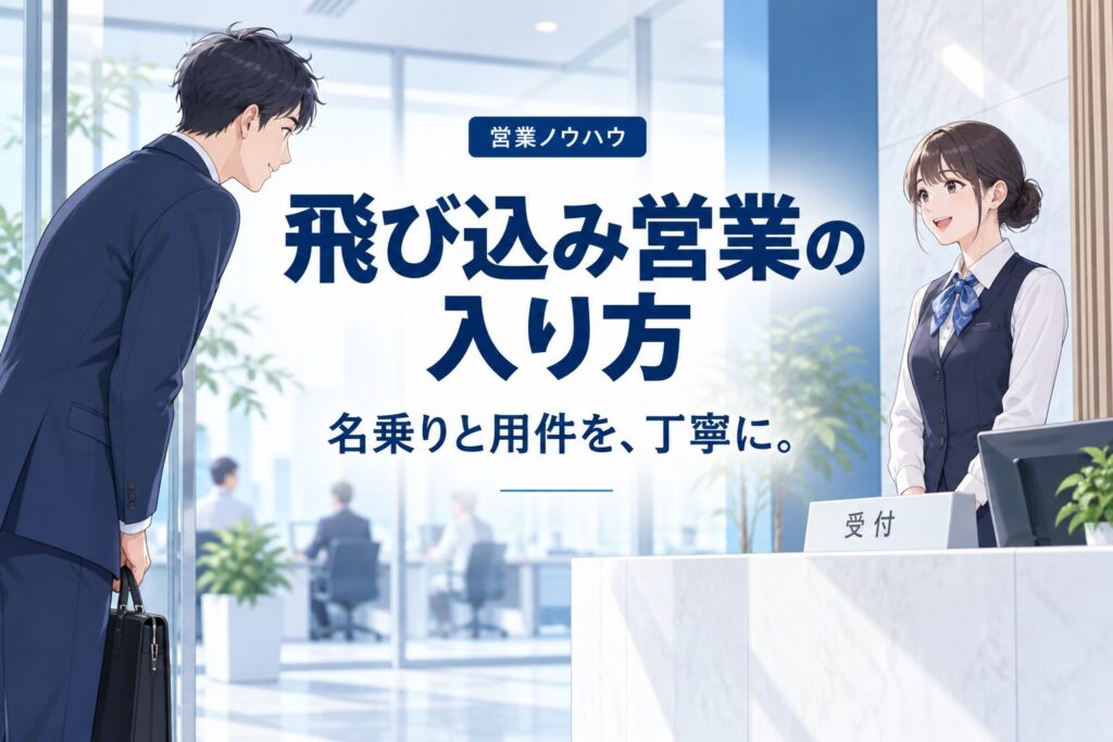 飛び込み営業のコツ|門前払いされない入り方