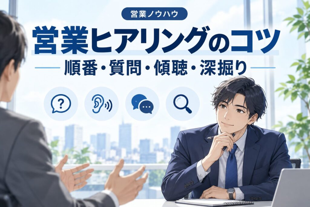 営業ヒアリングのコツ完全ガイド|聞き方で決まる