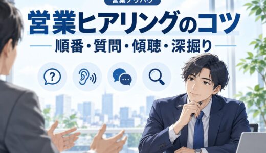 営業ヒアリングのコツ完全ガイド｜聞き方で決まる