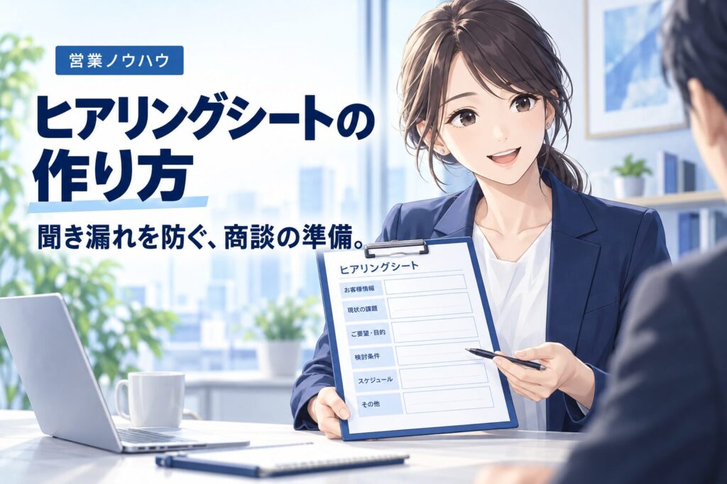 営業ヒアリングシートの作り方とテンプレート
